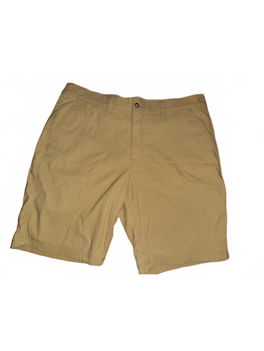 Eddie Bauer men’s travex fleece lined shorts brown sz 38 outdoor active fall